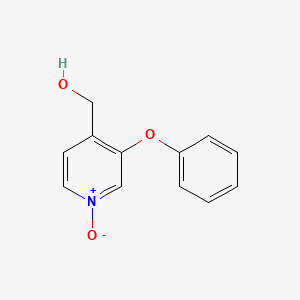 molecular formula C12H11NO3 B14295504 (1-Oxo-3-phenoxy-1lambda~5~-pyridin-4-yl)methanol CAS No. 112945-94-5