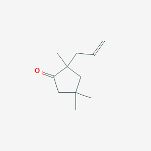 molecular formula C11H18O B14295516 2,4,4-Trimethyl-2-(prop-2-en-1-yl)cyclopentan-1-one CAS No. 118075-31-3