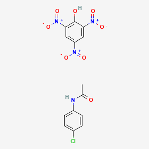 molecular formula C14H11ClN4O8 B14295518 N-(4-chlorophenyl)acetamide;2,4,6-trinitrophenol CAS No. 114069-77-1