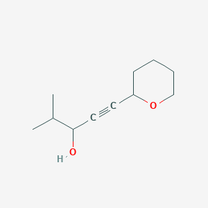 4-Methyl-1-(oxan-2-yl)pent-1-yn-3-ol