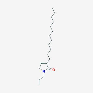 molecular formula C19H37NO B14295543 2-Pyrrolidinone, 3-dodecyl-1-propyl- CAS No. 128345-85-7