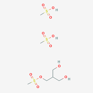 molecular formula C7H20O11S3 B14295550 [3-Hydroxy-2-(hydroxymethyl)propyl] methanesulfonate;methanesulfonic acid CAS No. 113967-52-5