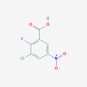 molecular formula C7H3ClFNO4 B1429556 3-氯-2-氟-5-硝基苯甲酸 CAS No. 1000162-34-4