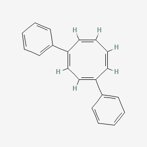 molecular formula C20H16 B14295567 (1E,3E,5Z,7Z)-1,4-diphenylcycloocta-1,3,5,7-tetraene 