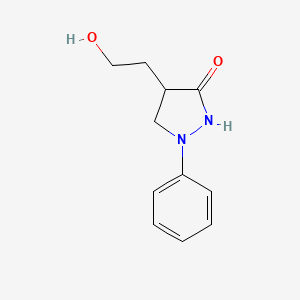 4-(2-Hydroxy-ethyl)-1-phenyl-pyrazolidin-3-one