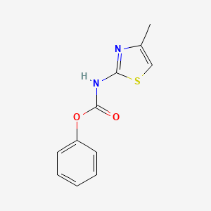 molecular formula C11H10N2O2S B1429561 苯基(4-甲基噻唑-2-基)氨基甲酸酯 CAS No. 813445-31-7
