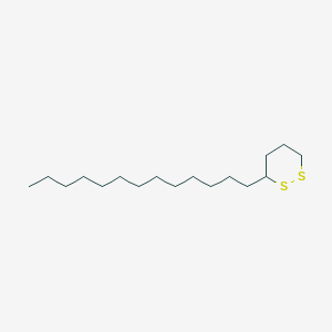 molecular formula C17H34S2 B14295618 3-Tridecyl-1,2-dithiane CAS No. 125617-68-7