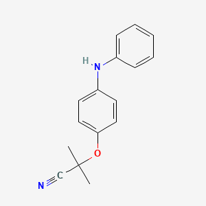 2-(4-Anilinophenoxy)-2-methylpropanenitrile