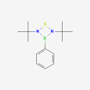 B14295648 2,4-Di-tert-butyl-3-phenyl-1,2,4,3-thiadiazaboretidine CAS No. 128685-56-3