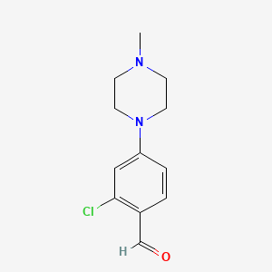 molecular formula C12H15ClN2O B1429565 2-氯-4-(4-甲基哌嗪基)苯甲醛 CAS No. 51420-30-5