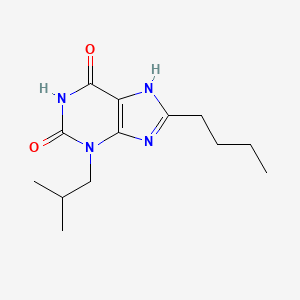 molecular formula C13H20N4O2 B14295677 8-Butyl-3-(2-methylpropyl)-3,7-dihydro-1H-purine-2,6-dione CAS No. 114834-22-9