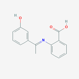 molecular formula C15H13NO3 B14295727 2-{(E)-[1-(3-Hydroxyphenyl)ethylidene]amino}benzoic acid CAS No. 116628-15-0