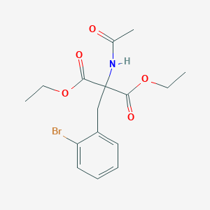 molecular formula C16H20BrNO5 B14295758 Diethyl acetamido[(2-bromophenyl)methyl]propanedioate CAS No. 120667-45-0