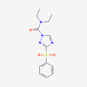 3-(Benzenesulfonyl)-N,N-diethyl-1H-1,2,4-triazole-1-carboxamide