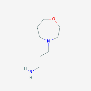 molecular formula C8H18N2O B1429585 3-(1,4-氧杂环己烷-4-基)丙胺 CAS No. 49809-08-7