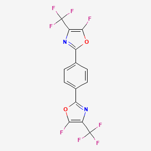 molecular formula C14H4F8N2O2 B14295870 2,2'-(1,4-Phenylene)bis[5-fluoro-4-(trifluoromethyl)-1,3-oxazole] CAS No. 116671-68-2