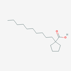 molecular formula C16H30O2 B14295895 Cyclopentanecarboxylic acid, 1-decyl- CAS No. 122098-86-6