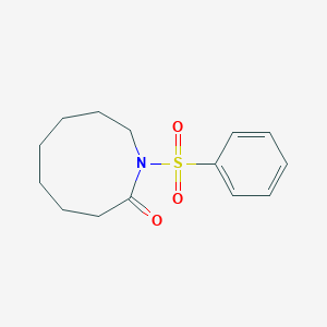 molecular formula C14H19NO3S B14295901 2H-Azonin-2-one, octahydro-1-(phenylsulfonyl)- CAS No. 122328-28-3