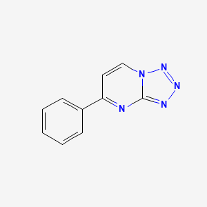 molecular formula C10H7N5 B14295914 Tetrazolo[1,5-a]pyrimidine, 5-phenyl- CAS No. 113392-34-0