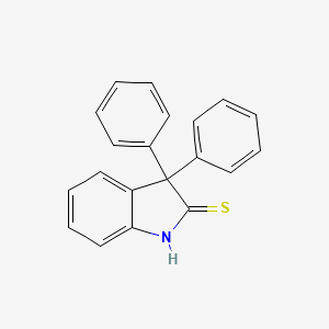 molecular formula C20H15NS B14295921 3,3-Diphenyl-1,3-dihydro-2H-indole-2-thione CAS No. 117007-72-4