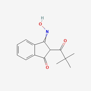 2-(2,2-Dimethylpropanoyl)-3-(hydroxyimino)-2,3-dihydro-1H-inden-1-one