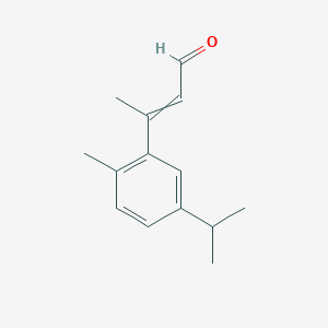 molecular formula C14H18O B14295934 3-[2-Methyl-5-(propan-2-yl)phenyl]but-2-enal CAS No. 112312-83-1