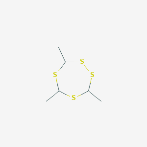 molecular formula C6H12S4 B14295946 1,2,4,6-Tetrathiepane, 3,5,7-trimethyl- CAS No. 115421-49-3