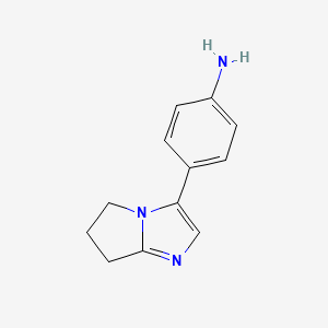 molecular formula C12H13N3 B1429595 [4-(6,7-dihydro-5H-pyrrolo[1,2-a]imidazol-3-yl)phenyl]amine CAS No. 1216067-81-0
