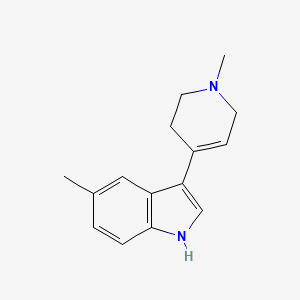 molecular formula C15H18N2 B14295965 5-methyl-3-(1-methyl-1,2,3,6-tetrahydropyridin-4-yl)-1H-indole CAS No. 116480-59-2