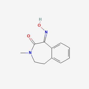 molecular formula C11H12N2O2 B1429598 (Z)-1-(羟亚氨基)-3-甲基-4,5-二氢-1H-苯并[d]氮杂卓-2(3H)-酮 CAS No. 253324-90-2