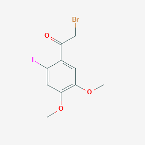 molecular formula C10H10BrIO3 B14295989 2-Bromo-1-(2-iodo-4,5-dimethoxyphenyl)ethan-1-one CAS No. 113258-85-8