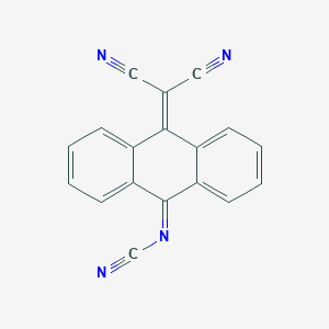 molecular formula C18H8N4 B14295997 [10-(Dicyanomethylidene)anthracen-9(10H)-ylidene]cyanamide CAS No. 116387-65-6