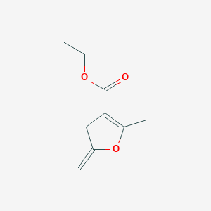 3-Furancarboxylic acid, 4,5-dihydro-2-methyl-5-methylene-, ethyl ester