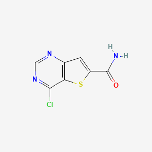 molecular formula C7H4ClN3OS B1429601 4-Chlorothieno[3,2-d]pyrimidine-6-carboxamide CAS No. 1431411-18-5
