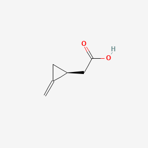 molecular formula C6H8O2 B14296012 Cyclopropaneacetic acid, 2-methylene-, (S)- CAS No. 125873-65-6