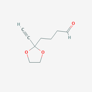 4-(2-Ethynyl-1,3-dioxolan-2-YL)butanal