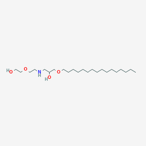 molecular formula C23H49NO4 B14296053 1-(Hexadecyloxy)-3-{[2-(2-hydroxyethoxy)ethyl]amino}propan-2-ol CAS No. 120602-83-7