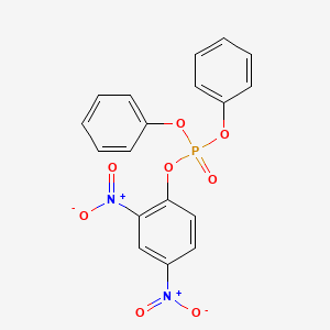 molecular formula C18H13N2O8P B14296061 2,4-Dinitrophenyl diphenyl phosphate CAS No. 127414-67-9