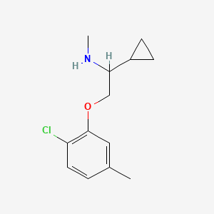 molecular formula C13H18ClNO B1429607 [2-(2-Chloro-5-methylphenoxy)-1-cyclopropylethyl]methylamine CAS No. 1379811-52-5