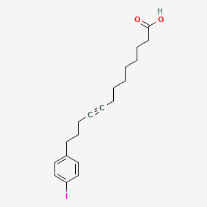 molecular formula C19H25IO2 B14296113 13-(4-Iodophenyl)tridec-9-ynoic acid CAS No. 113702-86-6