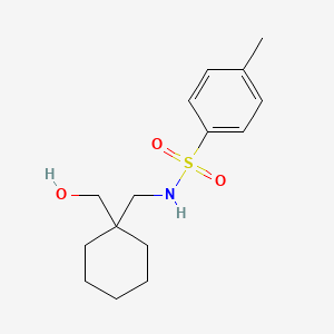 molecular formula C15H23NO3S B1429615 N-{[1-(hydroxymethyl)cyclohexyl]methyl}-4-methylbenzene-1-sulfonamide CAS No. 1216981-05-3