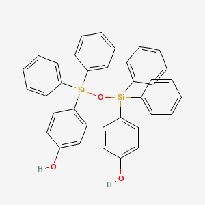 molecular formula C36H30O3Si2 B14296154 4,4'-(1,1,3,3-Tetraphenyldisiloxane-1,3-diyl)diphenol CAS No. 125167-54-6