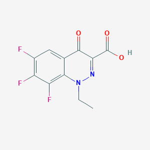 molecular formula C11H7F3N2O3 B14296155 1-Ethyl-6,7,8-trifluoro-4-oxo-1,4-dihydrocinnoline-3-carboxylic acid CAS No. 114609-86-8