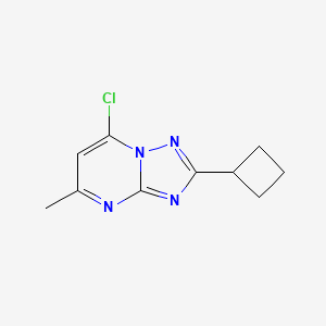 molecular formula C10H11ClN4 B1429616 7-氯-2-环丁基-5-甲基-[1,2,4]三唑并[1,5-a]嘧啶 CAS No. 1379811-78-5