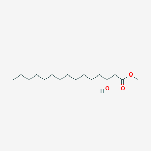 molecular formula C17H34O3 B14296173 Methyl 3-hydroxy-14-methylpentadecanoate CAS No. 112538-89-3