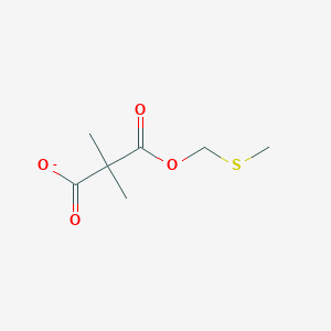 molecular formula C7H11O4S- B14296180 2,2-Dimethyl-3-[(methylsulfanyl)methoxy]-3-oxopropanoate CAS No. 113568-59-5