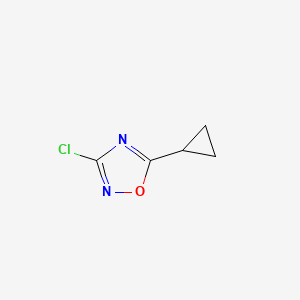 molecular formula C5H5ClN2O B1429619 3-氯-5-环丙基-1,2,4-噁二唑 CAS No. 1393567-40-2