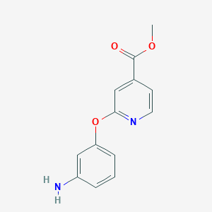 molecular formula C13H12N2O3 B1429620 2-(3-氨基苯氧基)异烟酸甲酯 CAS No. 1415719-46-8