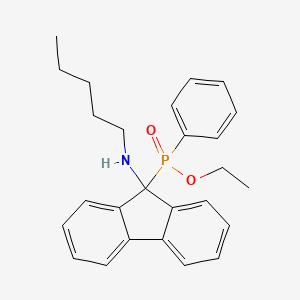 molecular formula C26H30NO2P B14296201 Ethyl [9-(pentylamino)-9H-fluoren-9-yl]phenylphosphinate CAS No. 112305-77-8