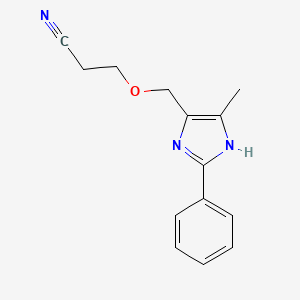 3-[(5-Methyl-2-phenyl-1H-imidazol-4-yl)methoxy]propanenitrile